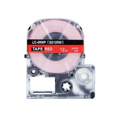 Epson LK-4RWP, SD12RW, 12mm x 9m, text alb / fundal rosu, banda compatibila