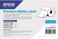 Epson C33S045534 Premium Matte, pentru ColorWorks, 76x51mm, 650buc., alb etichete autoadezive