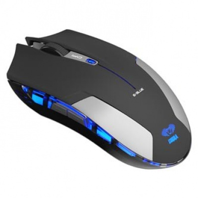 E-blue Mouse Cobra Jr. EMS609BKAA, 1750DPI, 2.4 [GHz], Optical, 6tl., Fara fir, negru, 2 buc. AAA