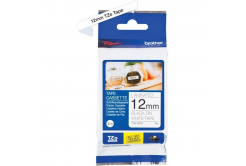 Brother TZE-231S, 12mm x 4m, text negru / fundal alb, laminat, banda original
