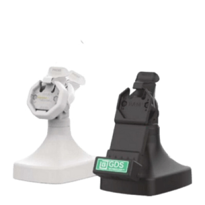 RAM Mounts GDS Uni-Conn Stand Docking Station with Key Locking (Right) - Rotatable & Tiltable - RJ45 Connection & Dual USB-A - PoE (Power over Ethernet) - Gray