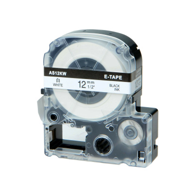Epson LK-4TBN, ST12KW, C53S654408, 12mm x 9m, text negru / fundal transparent, banda compatibila