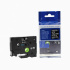 Banda compatibila Brother TZ-335 / TZe-335, 12mm x 8m, text alb / fundal negru