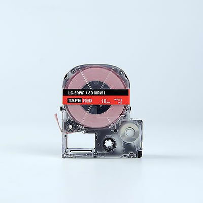 Epson LK-5RWP, SD18RW, 18mm x 9m, text alb / fundal rosu, banda compatibila