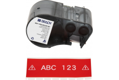 Brady M5C-1500-595-RD-WT / 170943, 38.10 mm x 7.62 m, Vinil, text alb / fundal rosu