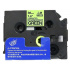 Banda compatibila Brother TZ-D61 / TZe-D61, semnal 36mm x 8m, text negru / fundal verde