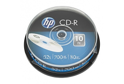 HP CD-R, CRE00019-3, 69308, 10-pack, 700MB, 52x, 80min., 12cm, fără posibilitatea de imprimare, cake box, pentru arhivarea datelor, ambalaj deteriorat