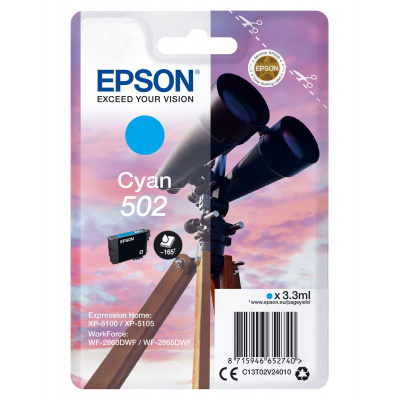 Epson 502 azuriu (cyan) cartus original, vânzare
