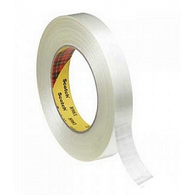 3M 8981 Bandă de ambalare ranforsată longitudinal 25 mm x 50 m