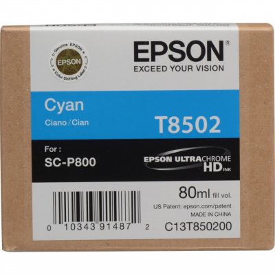 Epson T8502 C13T850200 azuriu (cyan) cartus original