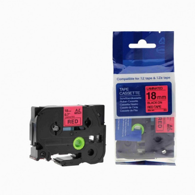 Banda compatibila Brother TZ-441 / TZe-441, 18mm x 8m, text negru / fundal rosu