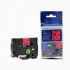 Banda compatibila Brother TZ-441 / TZe-441, 18mm x 8m, text negru / fundal rosu