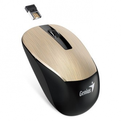 Genius Mouse NX-7015 31030019402, 1600DPI, 2.4 [GHz], Optical, 3tl., Fara fir USB, aur, AA