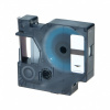 Banda compatibila Dymo 40912, 9mm x 7m, text rosu / fundal transparent