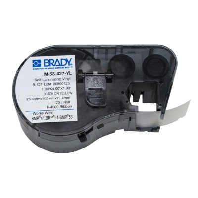 Brady M-53-427-YL / 131601, etichete 25.40 mm x 101.60 mm