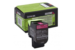 Lexmark 80C2SM0 purpuriu (magenta) toner original