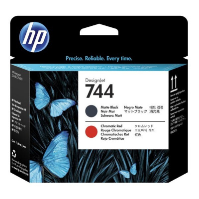 HP original cap de imprimare F9J88A, HP 744, matte black/chromatic red, HP DesignJet Z5600, DesignJet HD Pro MFP