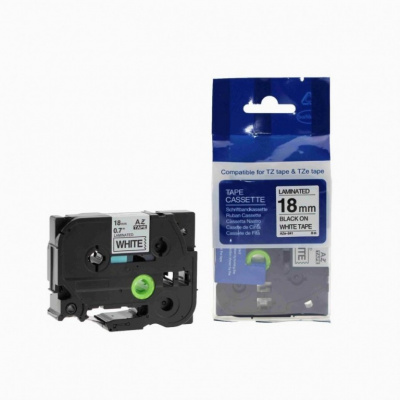 Banda compatibila Brother TZ-FX541 / TZe-FX541,18mm x 8m, flexi, text negru / fundal albastru