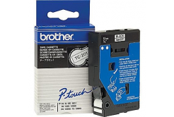 Brother TC-201, 12mm x 7,7m, text negru / fundal alb, banda original