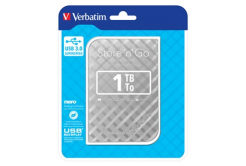 Verbatim externí pevný disk, Store N Go, 2.5", USB 3.0 (3.2 Gen 1), 1TB, 53197, stříbrný