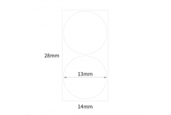 Niimbot etichete R A2A08061801, 14x28mm 220buc. WhiteRound B pentru D11 și D110