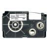 Casio XR-12CL, 12mm x 4m, text negru / fundal alb, curatenie, banda compatibila