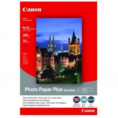 Canon SG-201 Photo Paper Plus Semi-Glossy, hartie foto, semi lucios, satin, alb, 10x15cm, 4x6", 50 buc