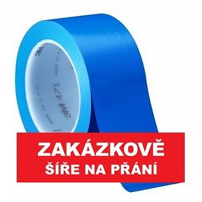 3M 471 Bandă adezivă de marcare din PVC, rezistentă la abraziune, albastră 19 mm x 33 m
