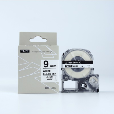 Epson LTS9KW, 9mm x 5m, text negru / fundal alb, banda compatibila