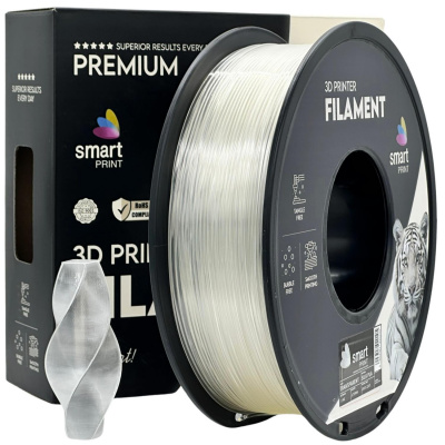 Smart Print FG-S96-E1, 3D filament, PLA Silk, 1,75mm, 1000g, Transparent (Transparent)