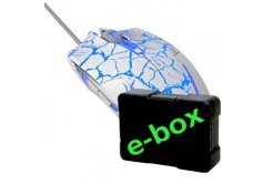 E-blue Mouse Cobra EMS624WHCA-IU, 2500DPI, Optical, 6tl., Cu fir USB, alb-albastru, gaming, e-box