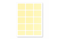 Etichete autoadezive 60 x 60 mm, 12 etichete, A4, 20 foi de hârtie, galben