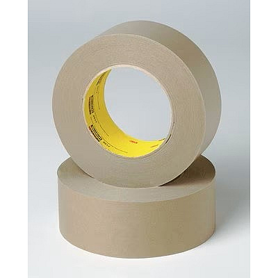 3M 2517 Flatback industrial bandă din hârtie, maro deschis, 24 mm x 55 m, grosime 0,16 mm
