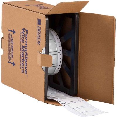Brady LSZH-750-2-WT / 141262, etichete, THT Low Smoke Halogen Free Permasleeve Wire Marking Sleeves, 50.80 mm x 31.40 mm