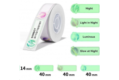 Niimbot A2A28548302, 14x40mm, 80buc., Planete, transparent etichete autoadezive