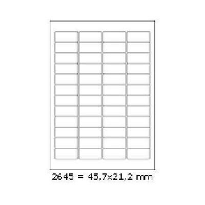Etichete autoadezive 45,7 x 21,2 mm, 48 de etichete, A4, 100 coli