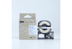 Epson LK-SS12BW, 12mm x 9m, text albastru / fundal alb, banda compatibila