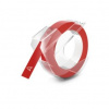 Banda compatibila Dymo S0898150, 9mm x 3m, text alb / fundal ro?u