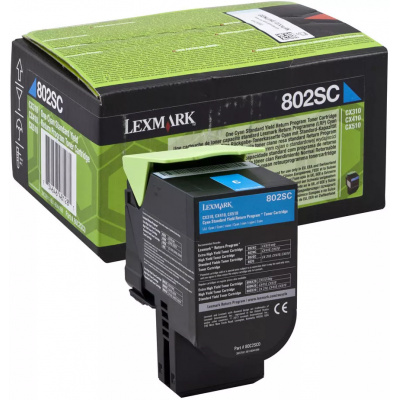 Lexmark 80C2SC0 azuriu (cyan) toner original