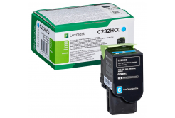 Lexmark C232HC0 azuriu (cyan) toner original