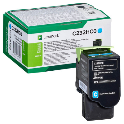 Lexmark C232HC0 azuriu (cyan) toner original