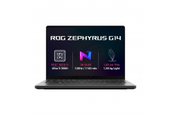 ASUS ROG Zephyrus G14/GU405AR-SY006W/U9-386H/14"/2880x1800/32GB/1TB/RTX 5070Ti/W11H/Gri/2R