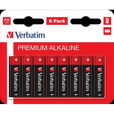 VERBATIM Baterii alcaline AA, 8 PACK, LR6