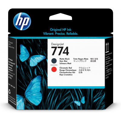 HP original cap de imprimare P2V97A, HP 774, matte black/chromatic red, 1 buc., HP DesignJet Z6810