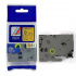Banda compatibila Brother TZ-821 / TZe-821, 9mm x 8m, text negru / fundal auriu