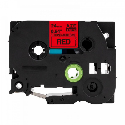Banda compatibila Brother TZ-S451 / TZe-S451, 24mm x 8m, extr.adh. text negru / fundal rosu