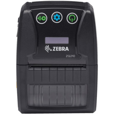 Zebra ZQ210 ZQ21-A0E12KE-00, imprimantă de etichete, 8 dots/mm (203 dpi), linerless, CPCL, USB, BT (iOS), black