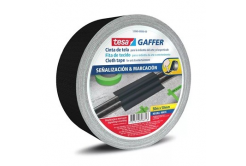 Tesa 53949 Matt Gaffer Tape, bandă textilă neagră mată, 50 mm x 50m