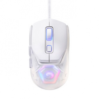 Marvo Mouse FIT LITE G1 FIT LITE G1 WH, 12000DPI, Optical, 7tl., Cu fir USB, alb, gaming, RGB lumina de fundal