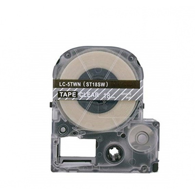 Epson LC-4TWN, ST18SW, 18mm x 8m, text alb / fundal transparent, banda compatibila